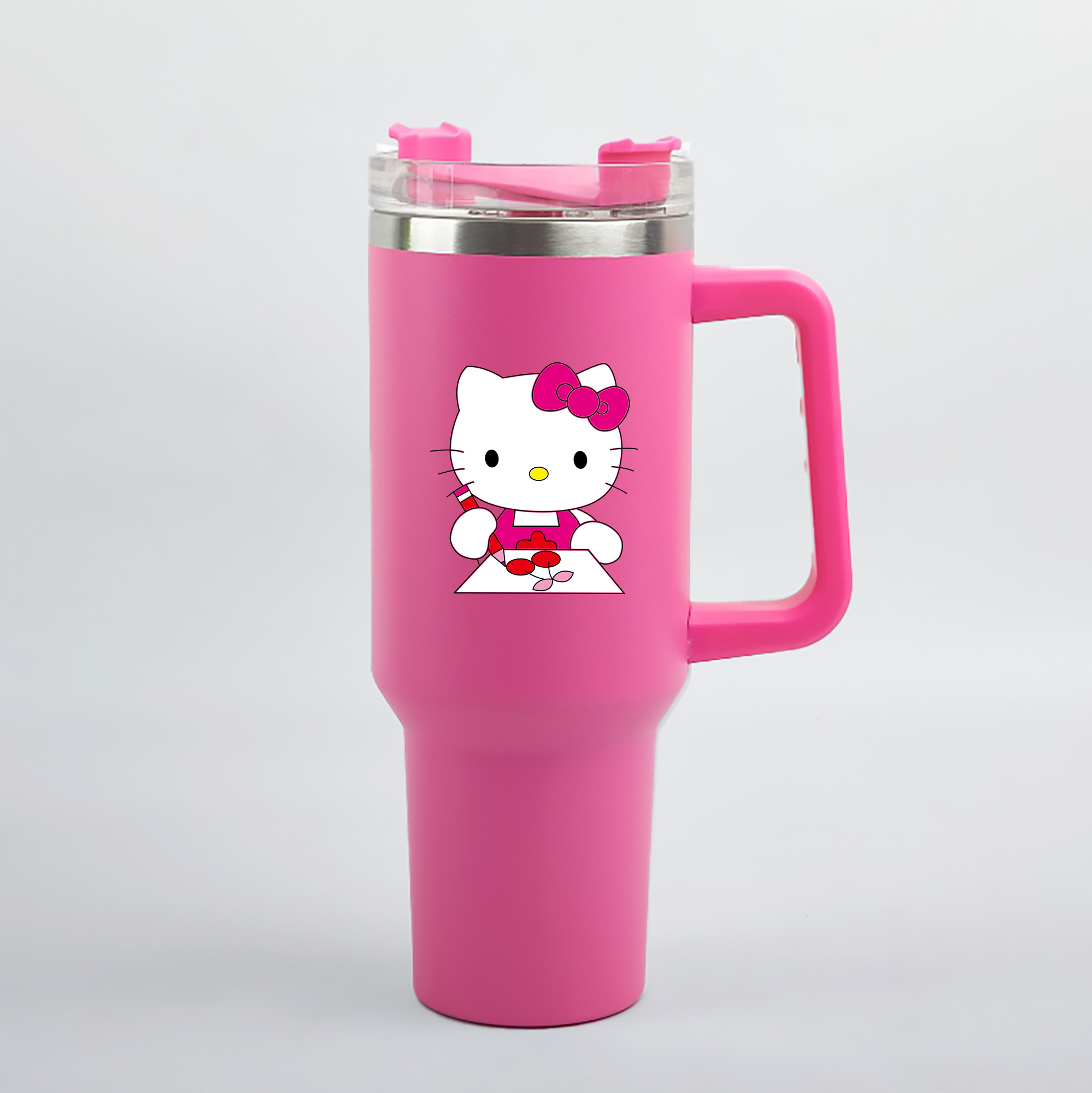 （画像用） Hello Kitty ハローキティ 1200mL車用タンブラー（カラープリント）